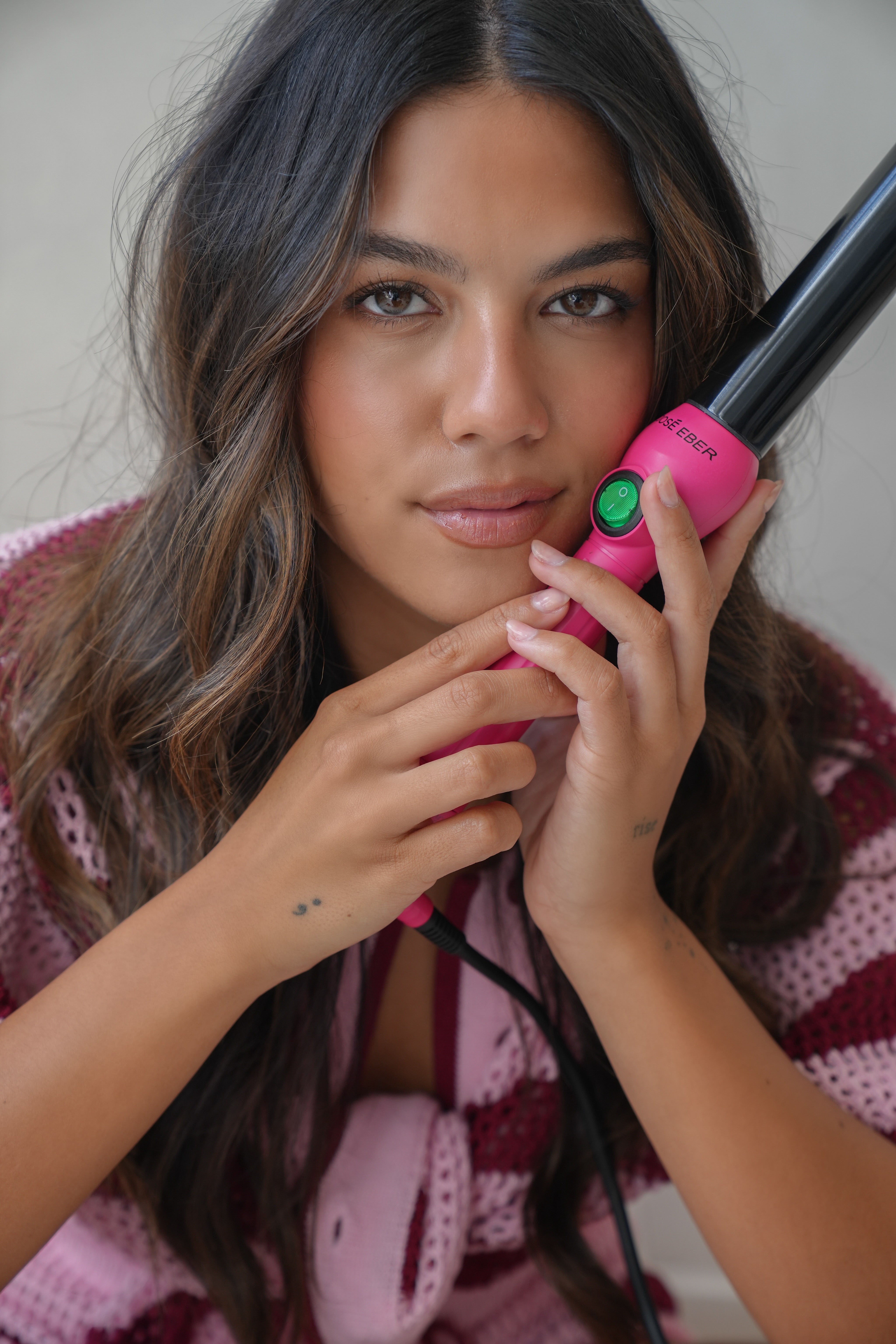Clipless Curling Iron 32mm Pink