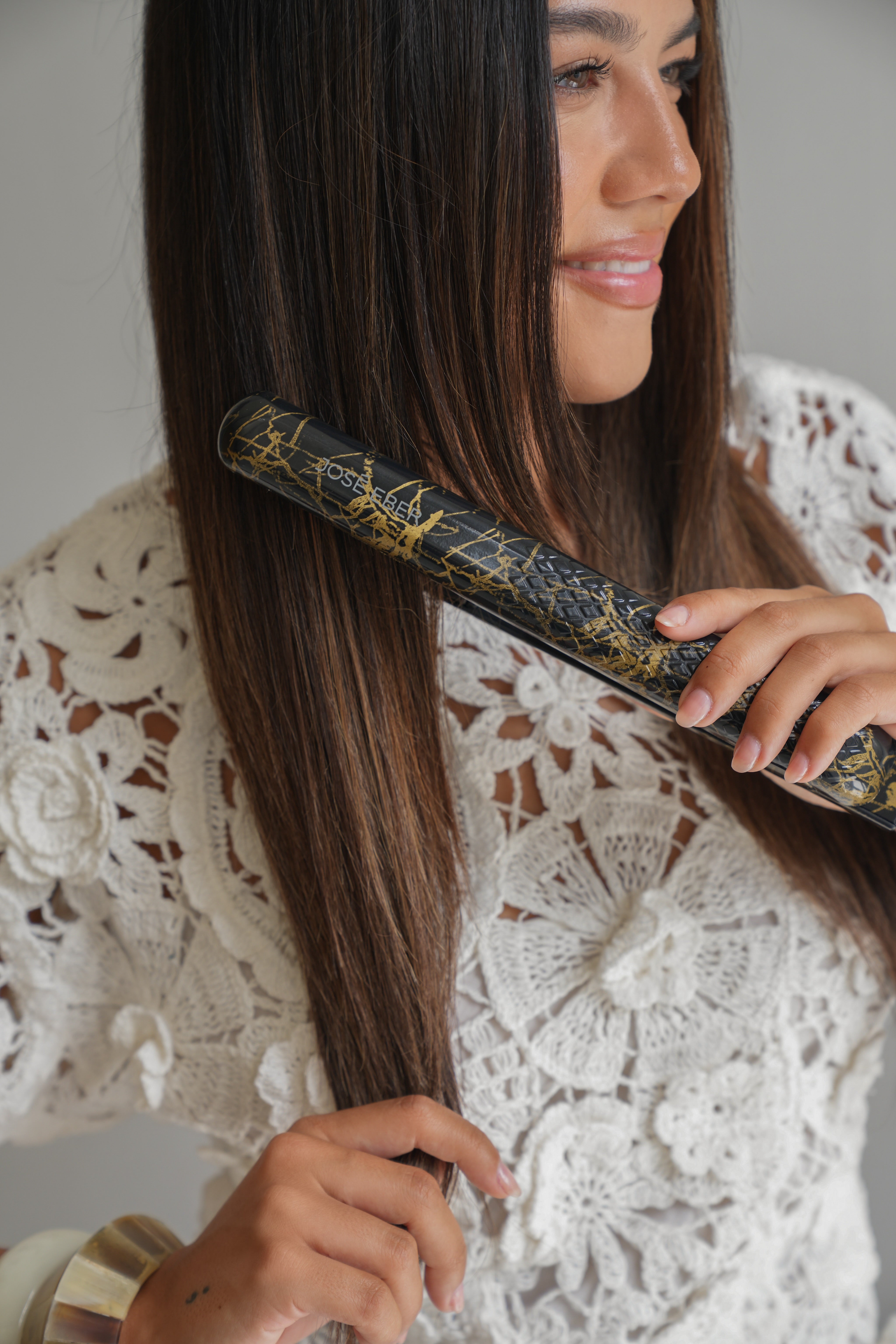 Black Marble Ceramic Flat Iron